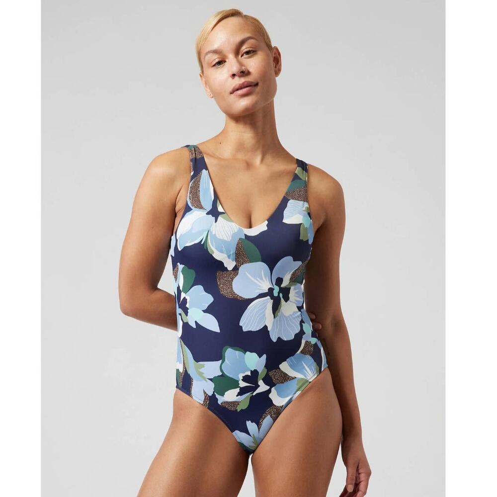 NWT Athleta Seychelles one piece swimsuit - MEDIUM - bloom dress blue - MEDIUM